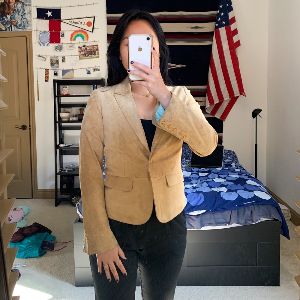 Vintage Women’s Genuine Leather Blazer